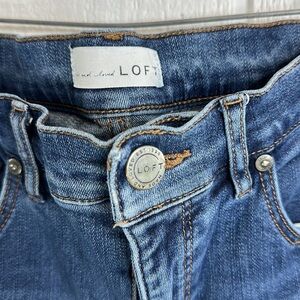 Ann Taylor Loft Size 29/8 5-Pocket Slim Pockets Blue Denim Jeans 26.5” inseam